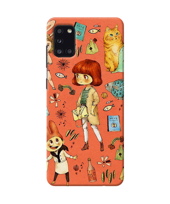 Canvas Little Girl Print Samsung A31 Back Cover