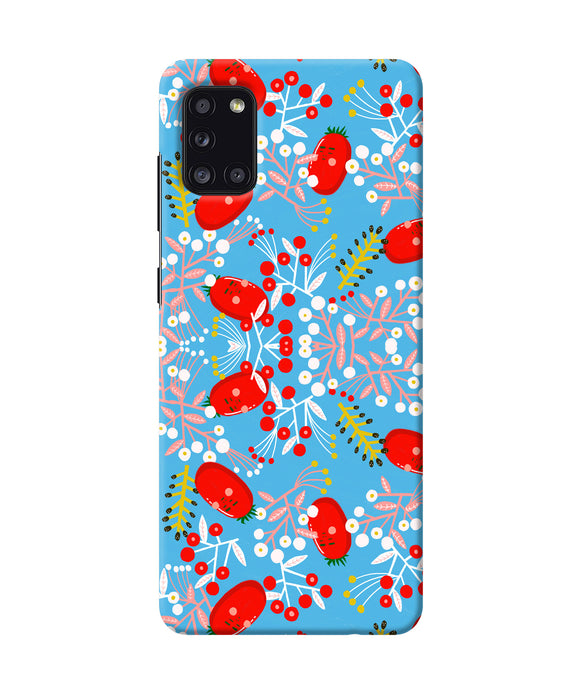 Small Red Animation Pattern Samsung A31 Back Cover