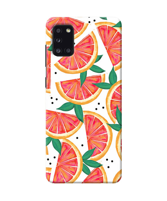 Abstract Orange Print Samsung A31 Back Cover