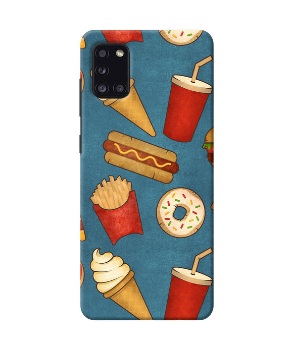 Abstract Food Print Samsung A31 Back Cover