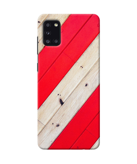 Abstract Red Brown Wooden Samsung A31 Back Cover