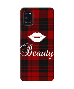 Beauty Red Square Samsung A31 Back Cover