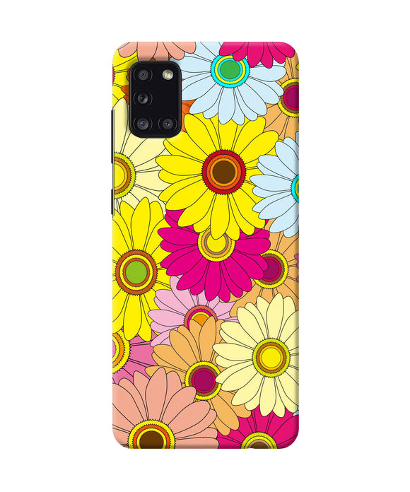 Abstract Colorful Flowers Samsung A31 Back Cover