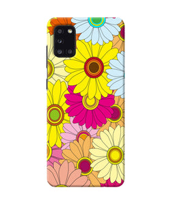 Abstract Colorful Flowers Samsung A31 Back Cover