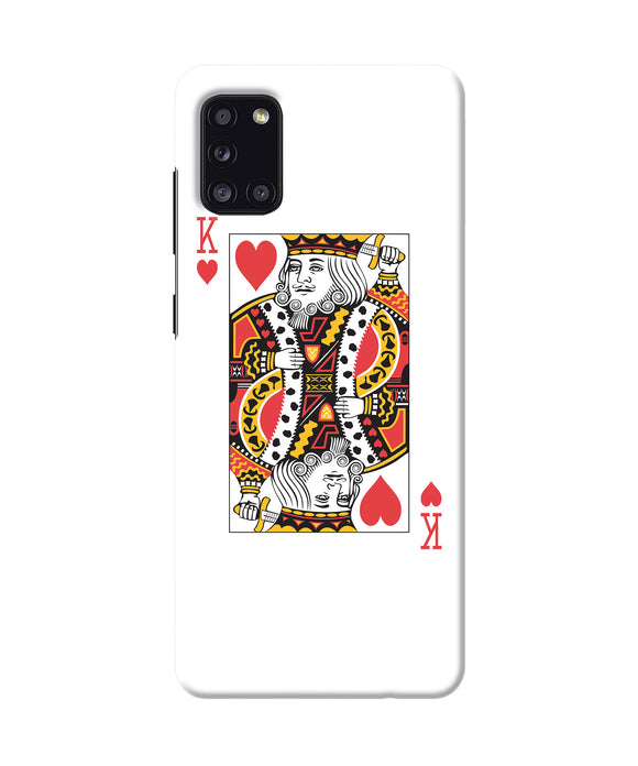 Heart King Card Samsung A31 Back Cover