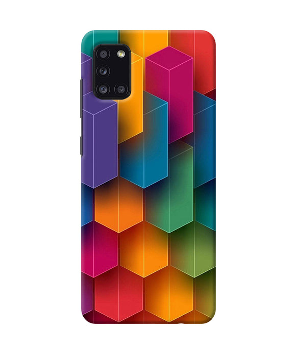 Abstract Rectangle Print Samsung A31 Back Cover