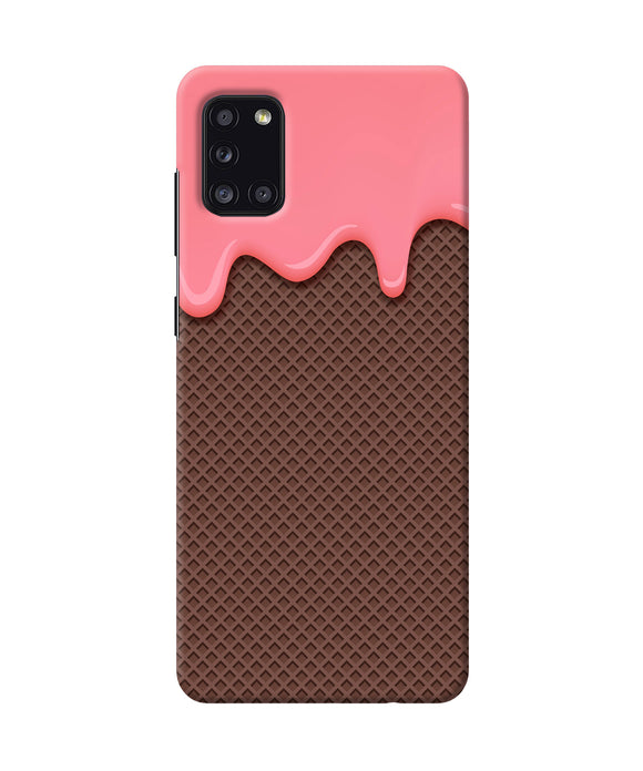 Waffle Cream Biscuit Samsung A31 Back Cover