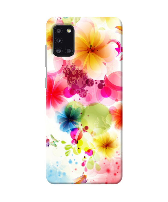 Flowers Print Samsung A31 Back Cover