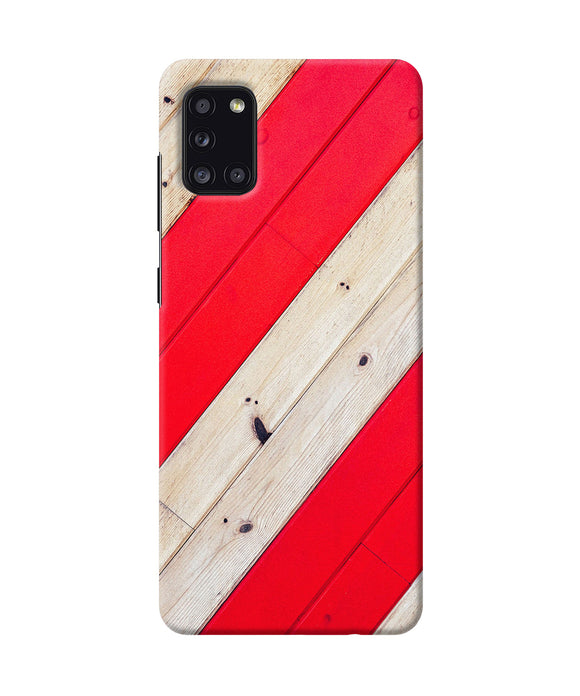 Abstract Red Brown Wooden Samsung A31 Back Cover