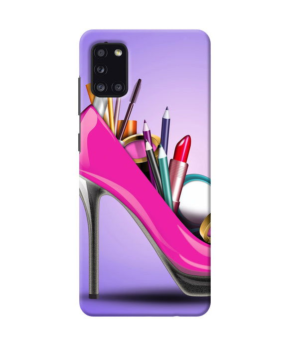 Makeup Heel Shoe Samsung A31 Back Cover