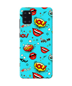 Lol Lips Print Samsung A31 Back Cover