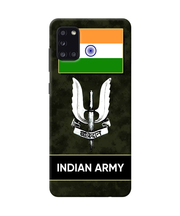 Indian Flag Balidan Logo Samsung A31 Back Cover