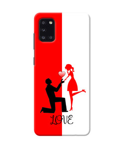 Love Propose Red And White Samsung A31 Back Cover