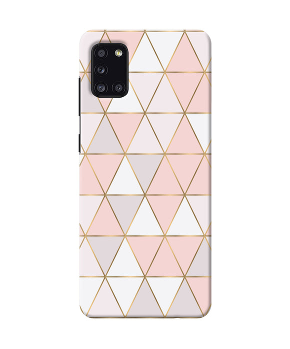Abstract Pink Triangle Pattern Samsung A31 Back Cover