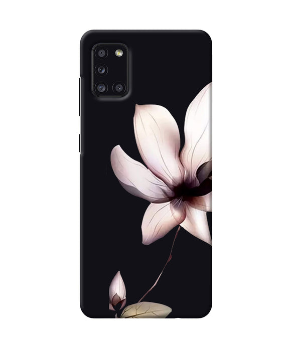 Flower White Samsung A31 Back Cover