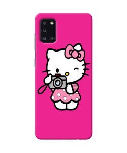 Hello Kitty Cam Pink Samsung A31 Back Cover