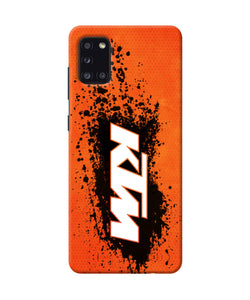 Ktm Black Spray Samsung A31 Back Cover