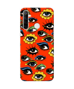 Abstract Eyes Pattern Realme Narzo 10 Back Cover