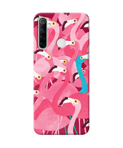 Abstract Sheer Bird Pink Print Realme Narzo 10 Back Cover