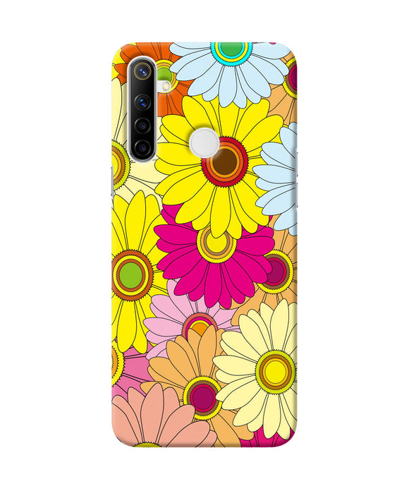 Abstract Colorful Flowers Realme Narzo 10 Back Cover