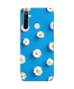 White Flowers Realme Narzo 10 Back Cover