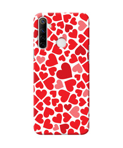 Red Heart Canvas Print Realme Narzo 10 Back Cover