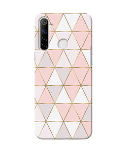 Abstract Pink Triangle Pattern Realme Narzo 10 Back Cover