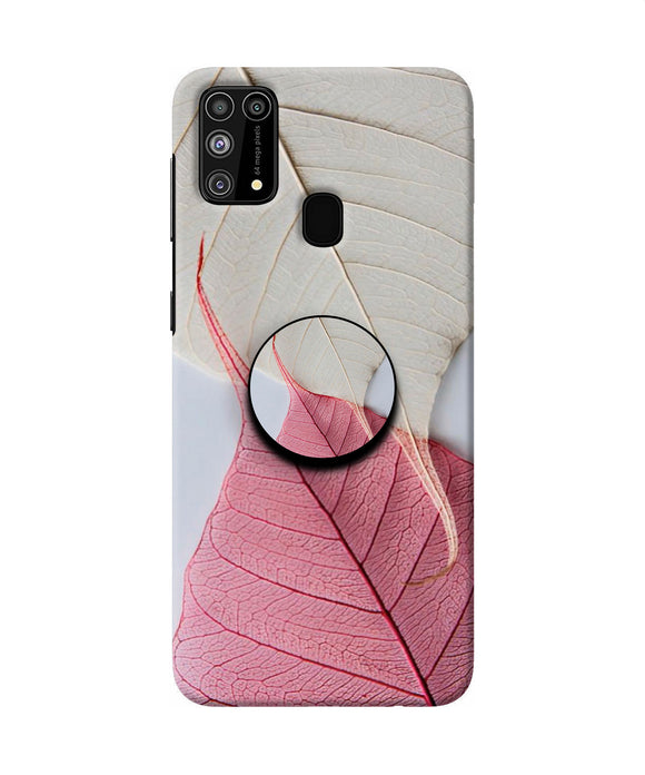 White Pink Leaf Samsung M31/F41 Pop Case
