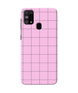 Pink Square Print Samsung M31 / F41 Back Cover