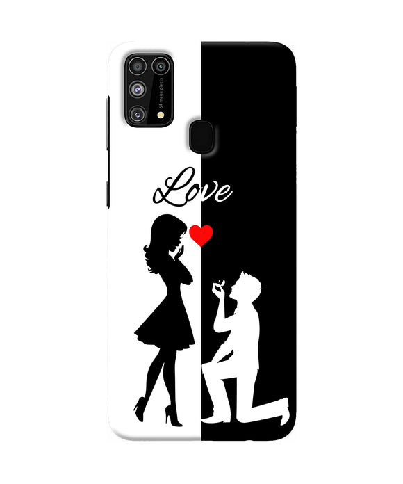 Love Propose Black And White Samsung M31 / F41 Back Cover