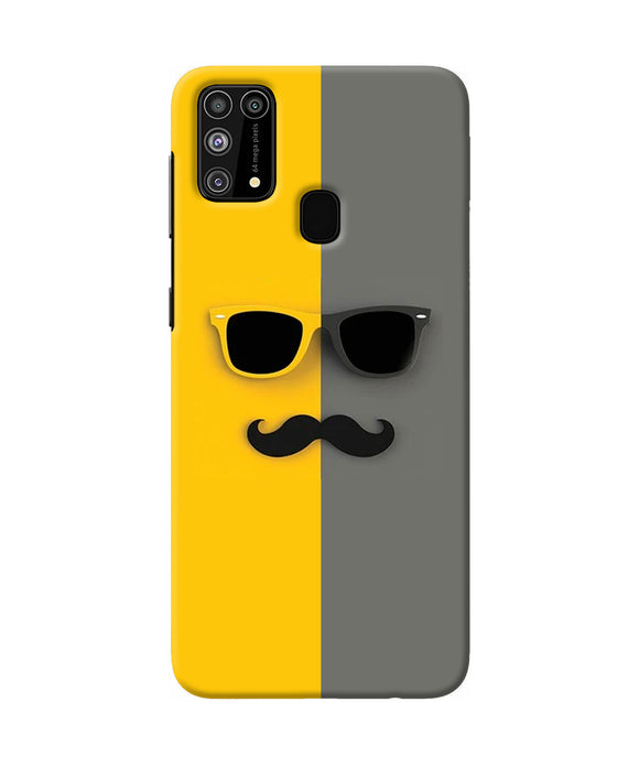 Mustache Glass Samsung M31 / F41 Back Cover
