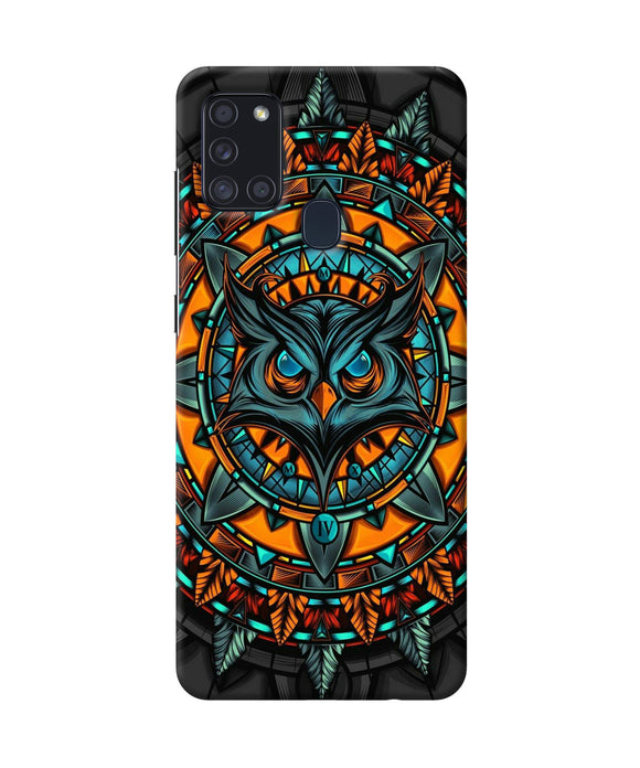 Angry Owl Art Samsung A21s Back Cover