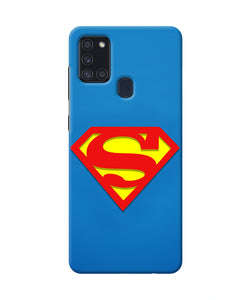 Superman Blue Samsung A21s Real 4D Back Cover
