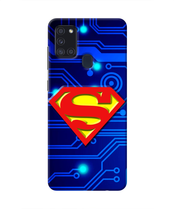 Superman Abstract Samsung A21s Real 4D Back Cover