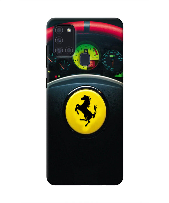 Ferrari Steeriing Wheel Samsung A21s Real 4D Back Cover