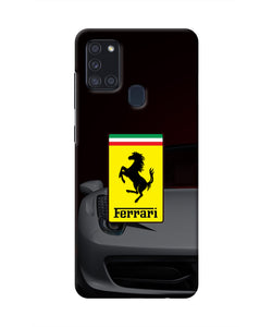 White Ferrari Samsung A21s Real 4D Back Cover