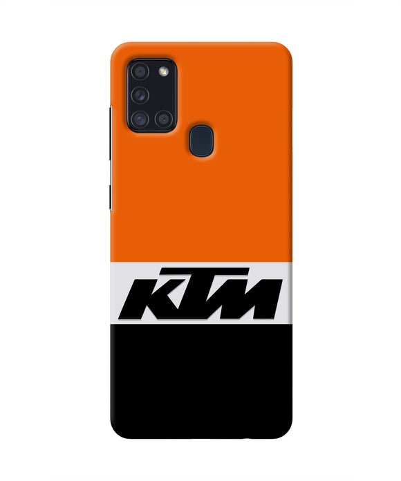 KTM Colorblock Samsung A21s Real 4D Back Cover