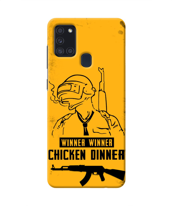 PUBG Chicken Dinner Samsung A21s Real 4D Back Cover