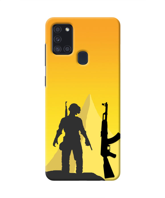PUBG Silhouette Samsung A21s Real 4D Back Cover