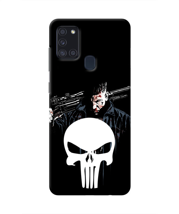 Punisher Character Samsung A21s Real 4D Back Cover