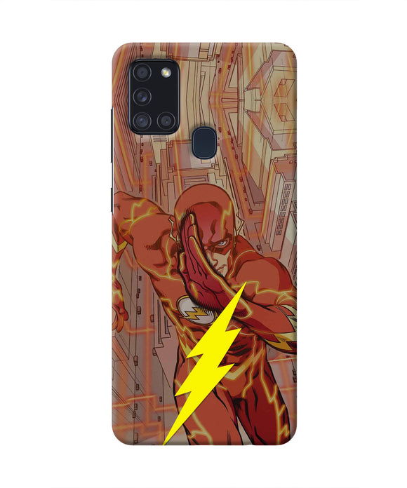 Flash Running Samsung A21s Real 4D Back Cover