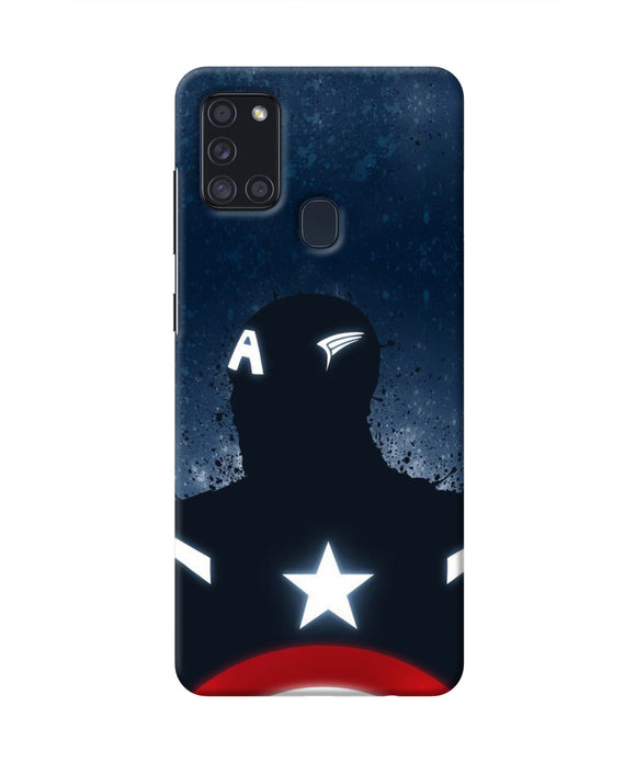 Captain america Shield Samsung A21s Real 4D Back Cover