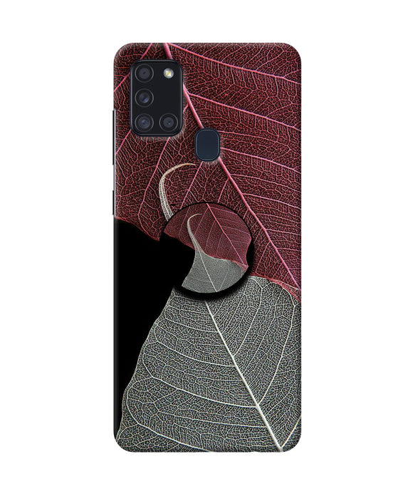 Leaf Pattern Samsung A21s Pop Case