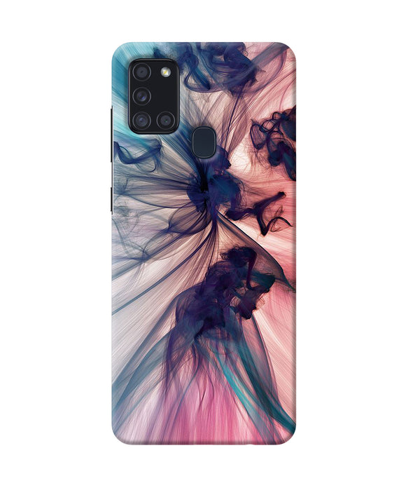 Abstract Black Smoke Samsung A21s Back Cover