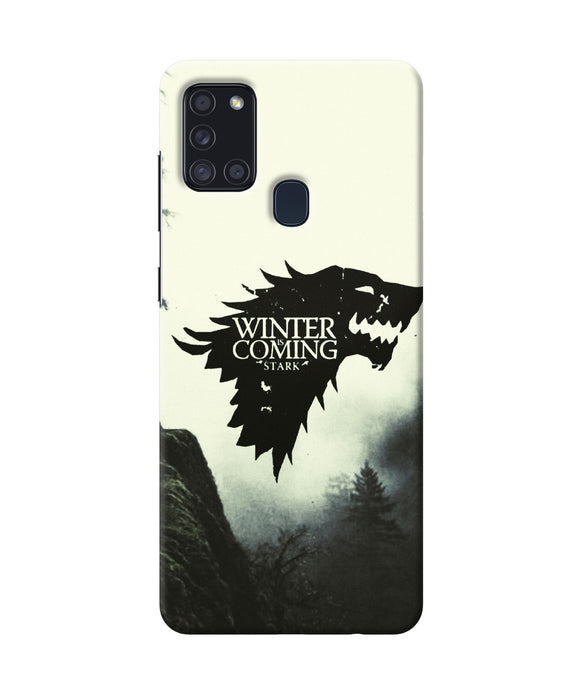 Winter Coming Stark Samsung A21s Back Cover