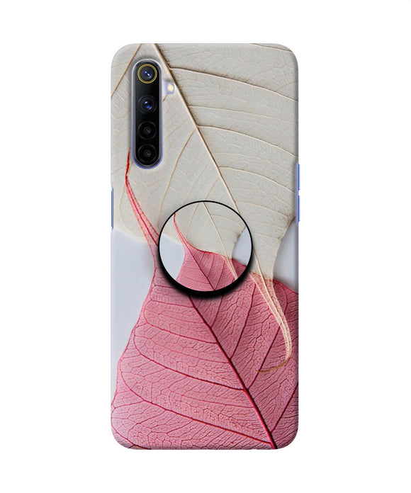 White Pink Leaf Realme 6/6i Pop Case