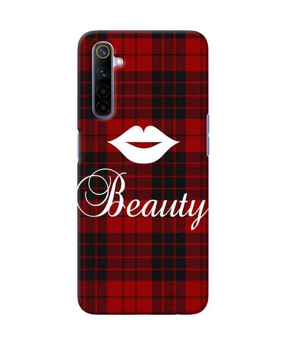 Beauty Red Square Realme 6 / 6i Back Cover
