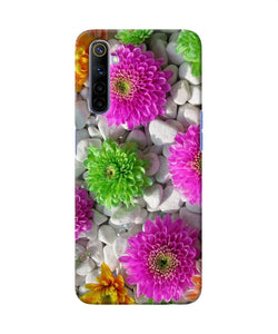 Natural Flower Stones Realme 6 / 6i Back Cover