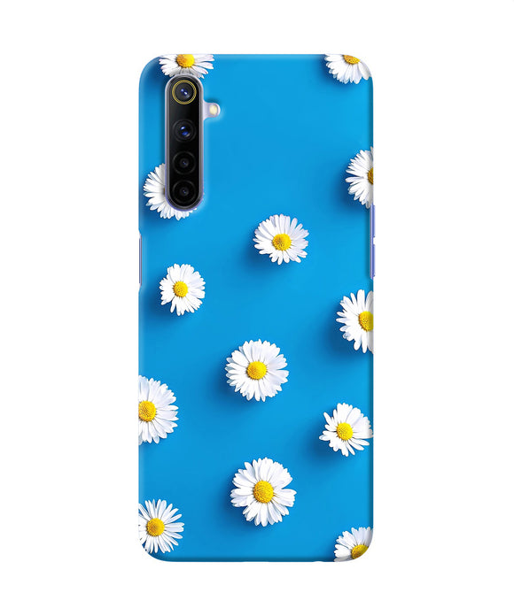 White Flowers Realme 6 / 6i Back Cover