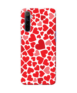 Red Heart Canvas Print Realme 6 / 6i Back Cover